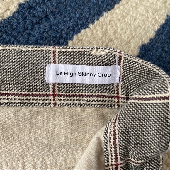 π FRAME GREY PLAID LE HIGH SKINNY CROPPED PANTS! - Picture 5 of 8